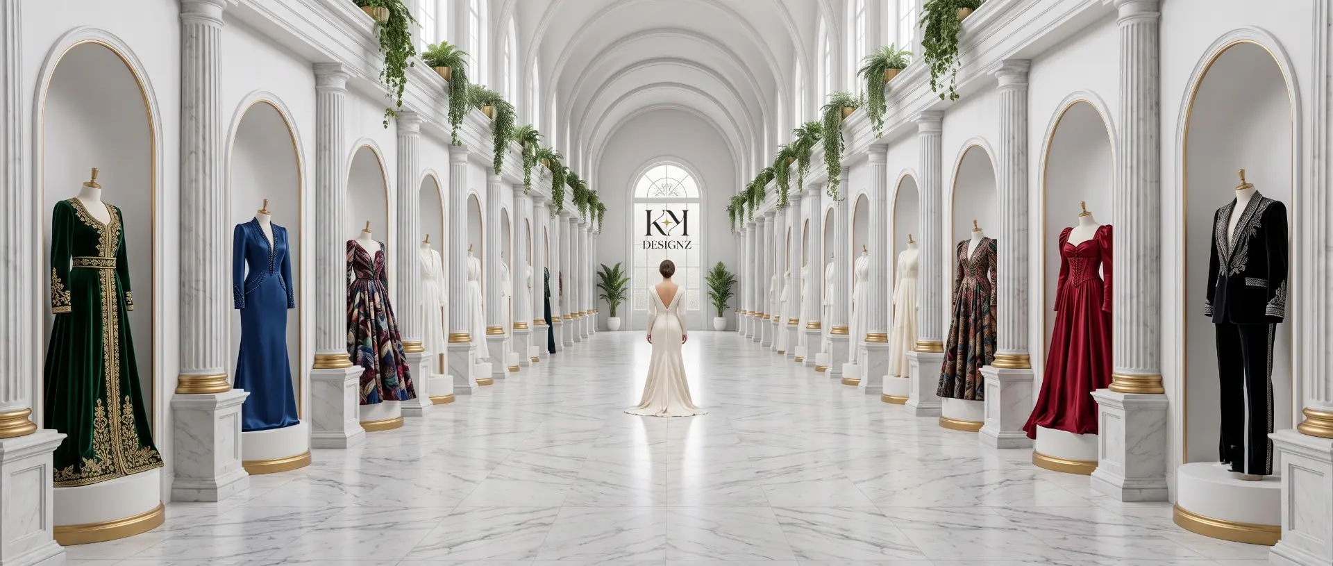 Ivory silk couture gown caught in motion